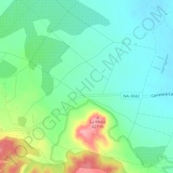 Mapa topográfico El Villal, altitud, relieve