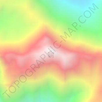 Mapa topográfico Gunung Binaiya, altitud, relieve