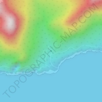 Mapa topográfico Cachoeira da Lage, altitud, relieve