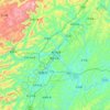 Mapa topográfico Xiangxi, altitud, relieve