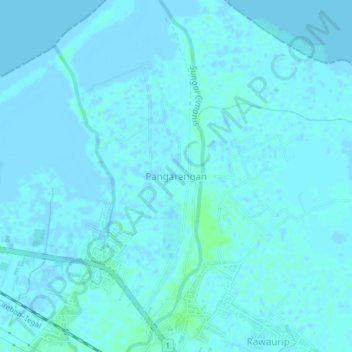 Mapa topográfico Pangarengan, altitud, relieve
