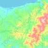 Mapa topográfico Godod, altitud, relieve