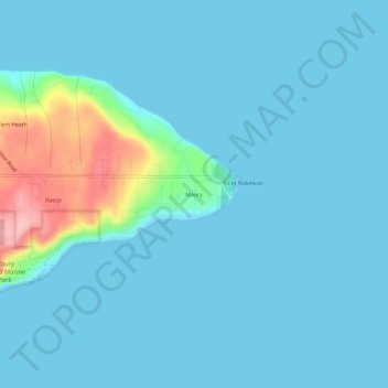 Mapa topográfico Maury, altitud, relieve