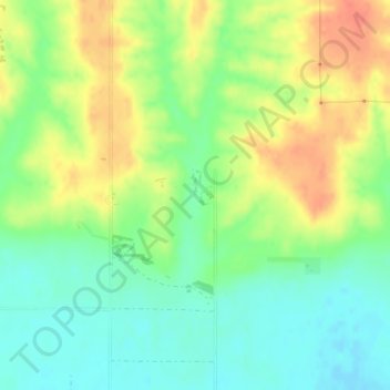 Mapa topográfico wood, altitud, relieve