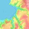 Mapa topográfico Roscoat, altitud, relieve