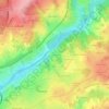 Mapa topográfico La Longe, altitud, relieve