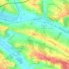 Mapa topográfico Canteloube, altitud, relieve
