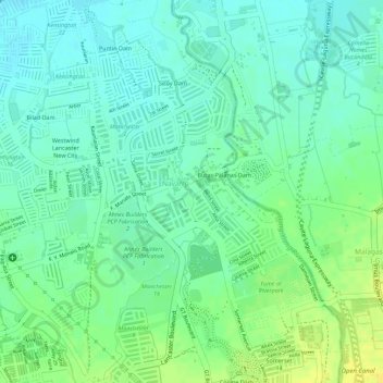 Mapa topográfico Kaliwa Dam, altitud, relieve