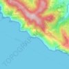 Mapa topográfico Schiara, altitud, relieve