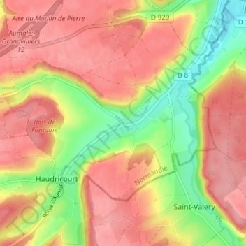 Mapa topográfico La Lozière, altitud, relieve