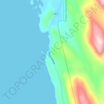Mapa topográfico Saint Terese, altitud, relieve