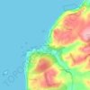 Mapa topográfico Matanzas, altitud, relieve
