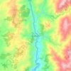 Mapa topográfico Rionegro, altitud, relieve