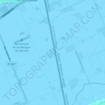 Mapa topográfico La Distillerie, altitud, relieve