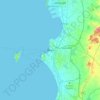 Mapa topográfico Pattaya, altitud, relieve
