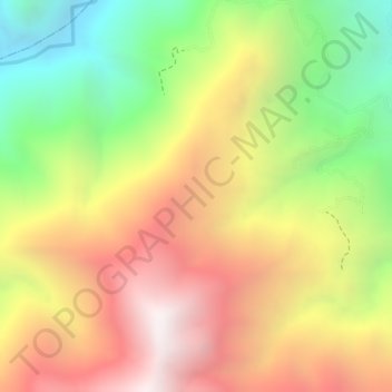 Mapa topográfico Icota, altitud, relieve