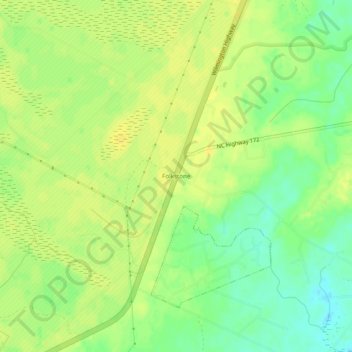 Mapa topográfico Folkstone, altitud, relieve