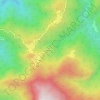 Mapa topográfico Haochong, altitud, relieve