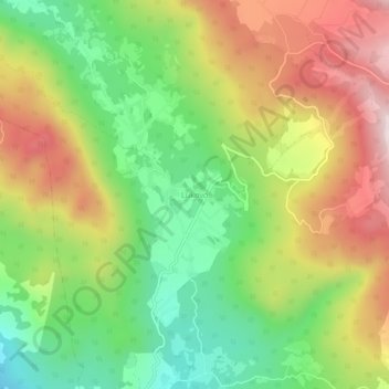 Mapa topográfico Lukovo, altitud, relieve
