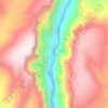 Mapa topográfico Lodore Canyon, altitud, relieve