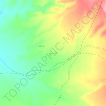 Mapa topográfico القُصيم, altitud, relieve