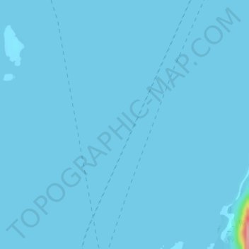 Mapa topográfico Værangfjorden, altitud, relieve