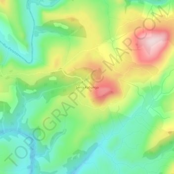 Mapa topográfico Serra Rabungo, altitud, relieve