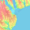Mapa topográfico Odesa, altitud, relieve