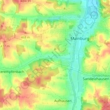Mapa topográfico Gschwellhof, altitud, relieve