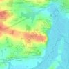 Mapa topográfico La Guichardais, altitud, relieve
