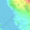 Mapa topográfico Fažana, altitud, relieve