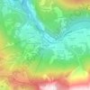 Mapa topográfico Les Trabets, altitud, relieve