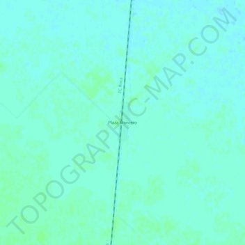 Mapa topográfico Plaza Montero, altitud, relieve