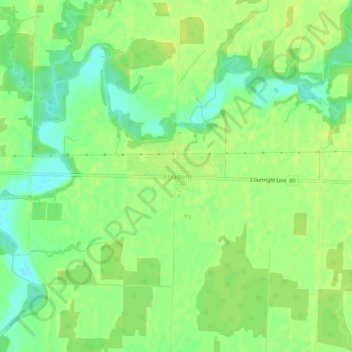Mapa topográfico Brigden, altitud, relieve