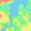 Mapa topográfico Mordreuc, altitud, relieve