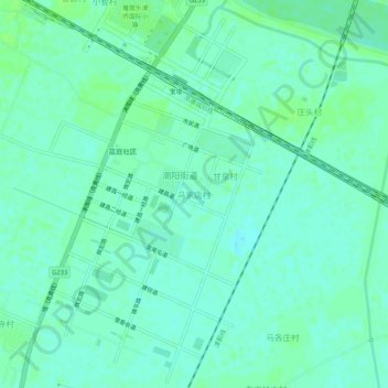 Mapa topográfico 马家店村, altitud, relieve