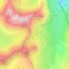 Mapa topográfico Jallorgues Haute Sud, altitud, relieve