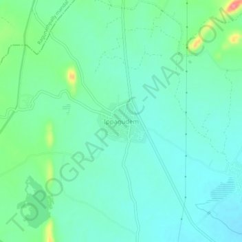 Mapa topográfico Ippagudem, altitud, relieve