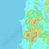 Mapa topográfico Khuekkhak, altitud, relieve