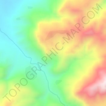 Mapa topográfico Ahmar Mountains, altitud, relieve