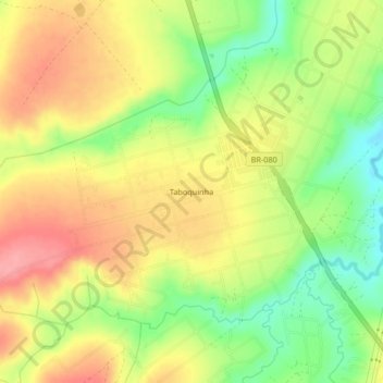 Mapa topográfico Taboquinha, altitud, relieve