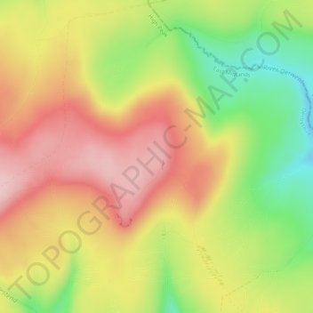 Mapa topográfico Barrow Stones, altitud, relieve