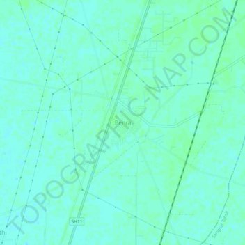 Mapa topográfico Benra, altitud, relieve