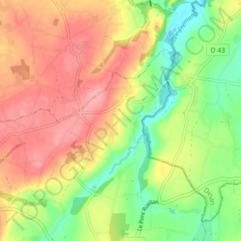Mapa topográfico Saint Briac, altitud, relieve
