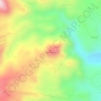 Mapa topográfico Buttu Malibu, altitud, relieve