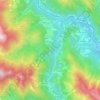Mapa topográfico Tese, altitud, relieve
