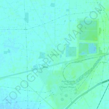 Mapa topográfico Khedar, altitud, relieve