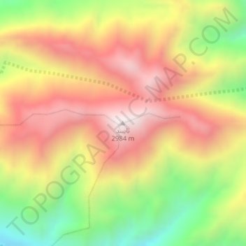 Mapa topográfico Naiband, altitud, relieve