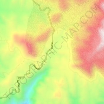 Mapa topográfico الرس, altitud, relieve