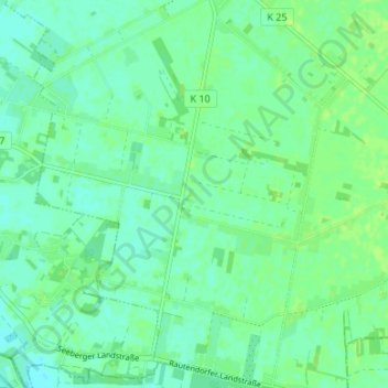Mapa topográfico Meinershausen, altitud, relieve